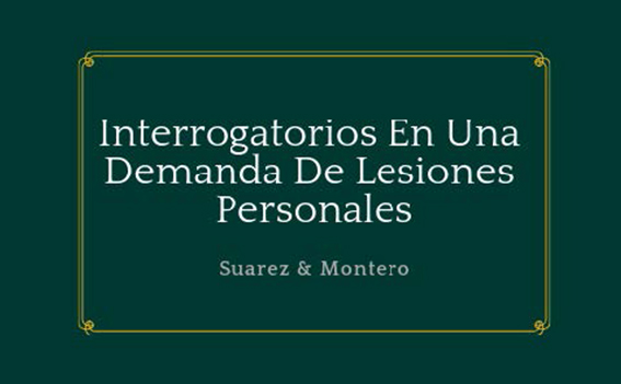 Interrogatories In A Personal Injury Lawsuit Spanish