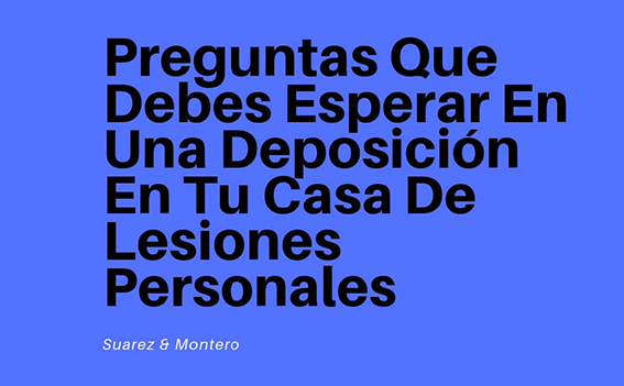 Questions To Expect At A Deposition In Your Pi Cas Spanish