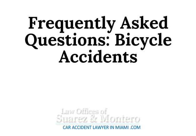 Frequently Asked Questions: Bicycle Accidents