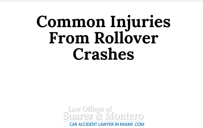 Common Injuries From Rollover Crashes