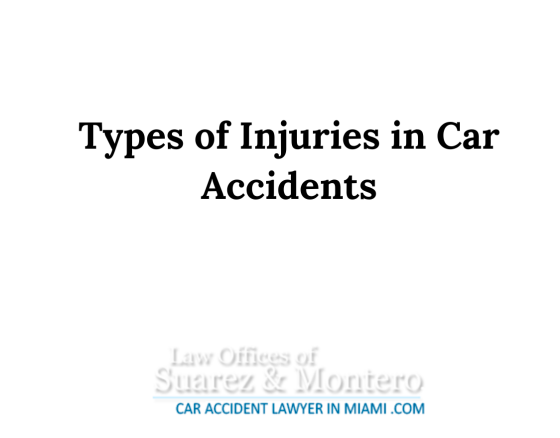 Types Of Injuries In Car Accidents