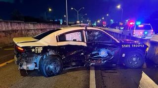 Video Shows Crash Injuring Florida Highway Patrol Trooper And Driver Of Toyota In Miami-Dade