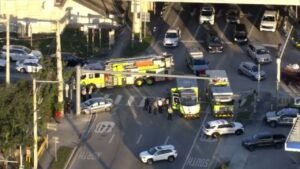 4 Hospitalized Following Traffic Crash Involving MDFR Vehicle In North Miami