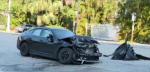 vehicle crash on Las Olas Boulevard